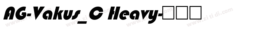 AG-Vakus_C Heavy字体转换